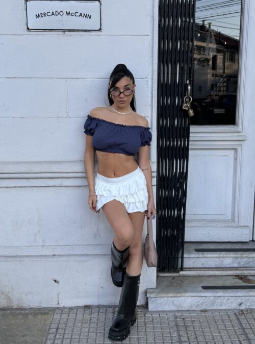 5188/BA-PAISANA CROP BAMBULA PUNTO CON ELASTICO