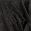 636/B-POLLERA BRODERI PUNTO 2 VOLADOS CON CINTURA ELASTICO - negro