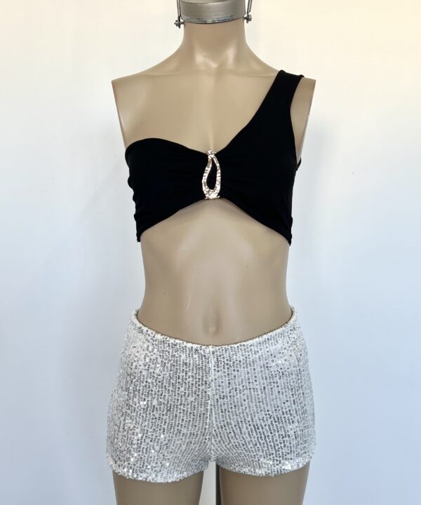 Alternative view of 3013/T-TOP TUL UN HOMBRO CON HEBILLA GOTA DORADA