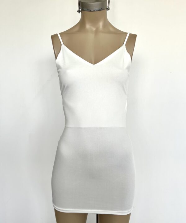 Alternative view of 317/M-VESTIDO MICROFIBRA V FORRADO CON 2 TIRAS ATRAS