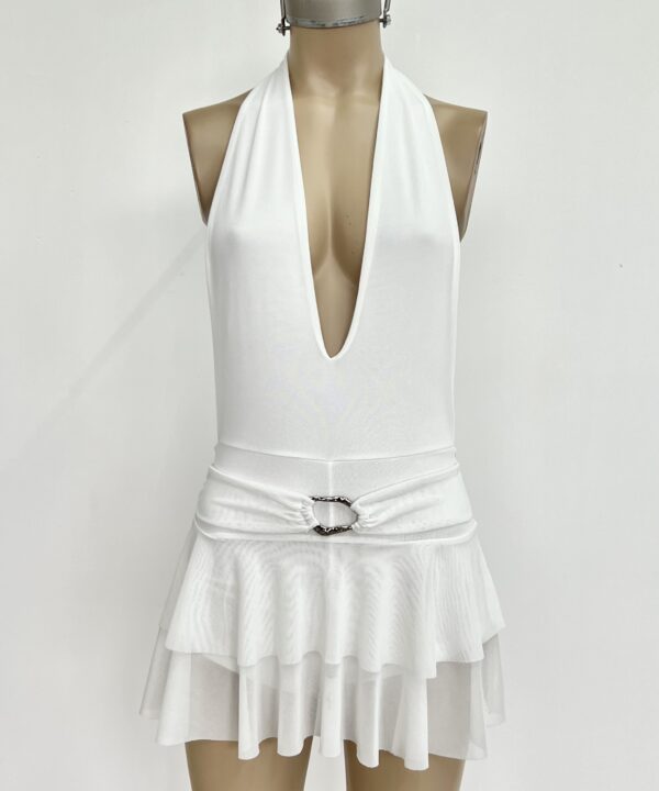 Alternative view of 400/T-VESTIDO TUL MARILYN CINTURON HEBILLA ARGOLLA CENTRO CON DOBLE VOLADO Y SHORT