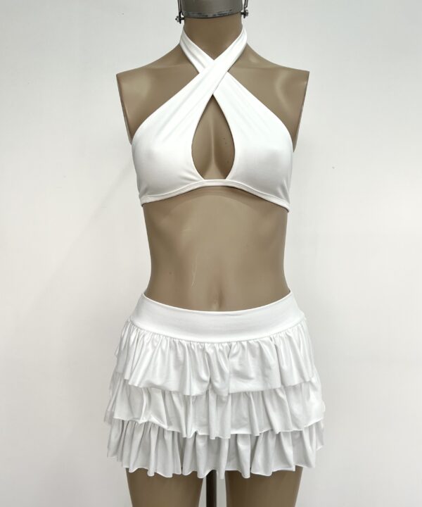 Alternative view of 1825/M-TOP CORPIÑO MICROFIBRA CRUZADO HALTER PECHERA FORRADO CON TIRA PARA ATAR CUELLO Y ESPALDA