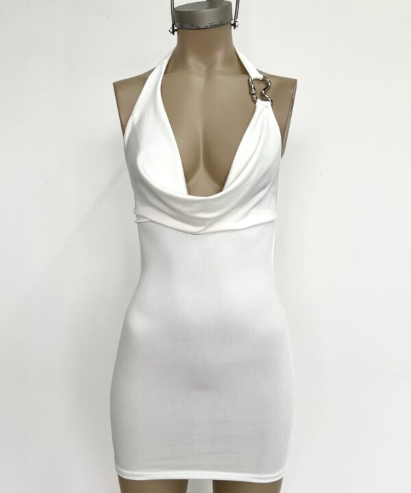 Alternative view of 472/M-VESTIDO MICROFIBRA BUCHE CAIDO CON HEBILLA B UN LADO Y TIRA PARA ATAR ESPALDA