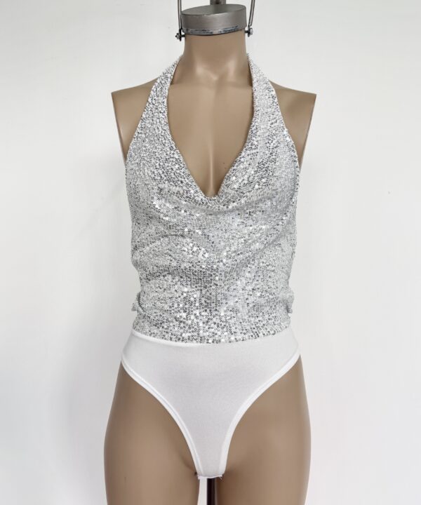 Alternative view of 6522/LE-BODY LENTEJUELA BUCHE FORRADO ESPALDA DESCUBIERTO DOBLE TIRA PARA ATAR