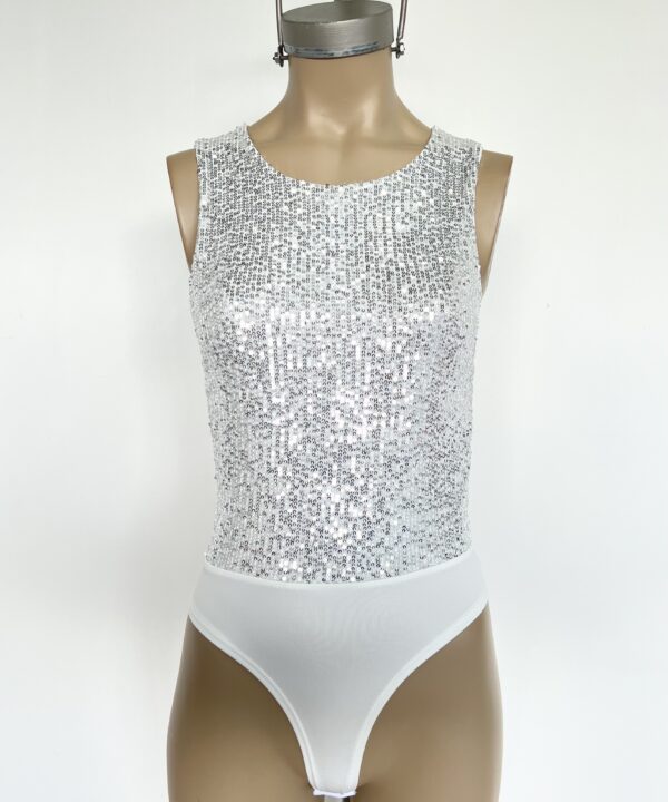 Alternative view of 5331/LE-BODY MUSCULOSA LENTEJUELA FORRADO COMBI ESPALDA MICROFIBRA CON GANCHO