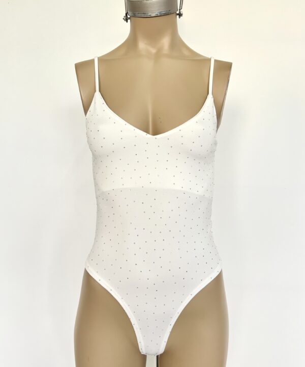 Alternative view of 5340/MS-BODY MICROFIBRA STRASS TIRITA ESCOTE V PECHERA FORRADO Y GANCHO