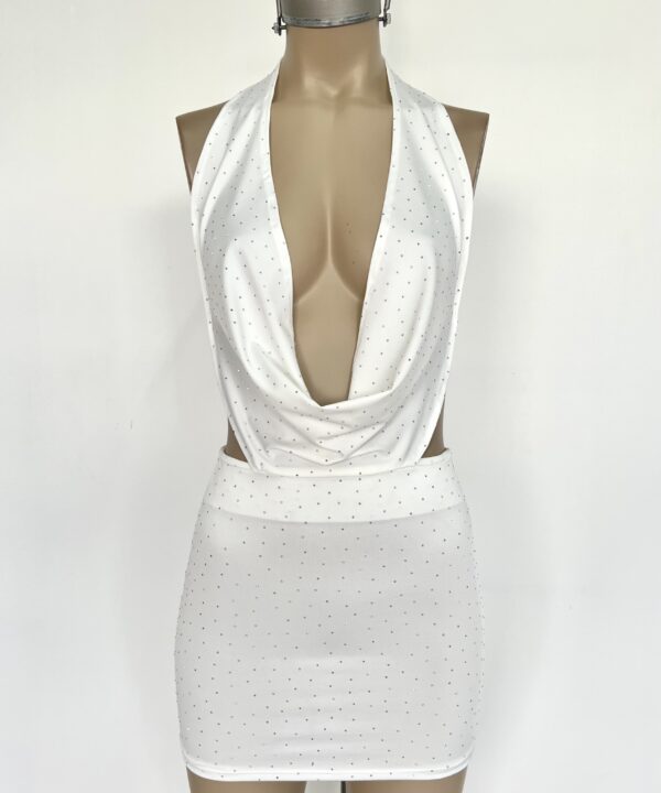 Alternative view of 464/MS-VESTIDO MICROFIBRA STRASS BUCHE CAIDO LATERALES Y ESPALDA DESCUBIERTO