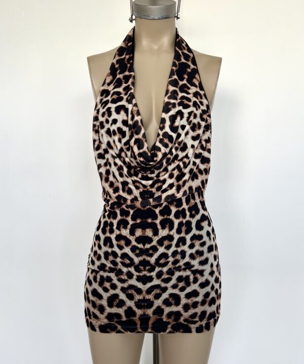 Alternative view of 437/TA-VESTIDO TUL ANIMAL BUCHE ESPALDA DESCUBIERTA CON TIRA PARA ATAR