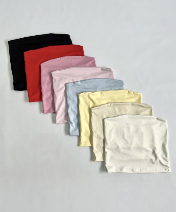 8338/M-TOP STRAPLESS MICROFIBRA LARGO CON FORRO