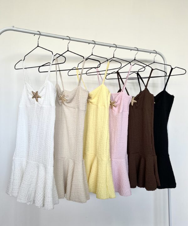 Alternative view of 445/BA-VESTIDO BAMBULA TIRITA PECHERA CON HEBILLA ESTRELLA GRANDE CENTRO FORRADO Y VOLADO RULOTTE