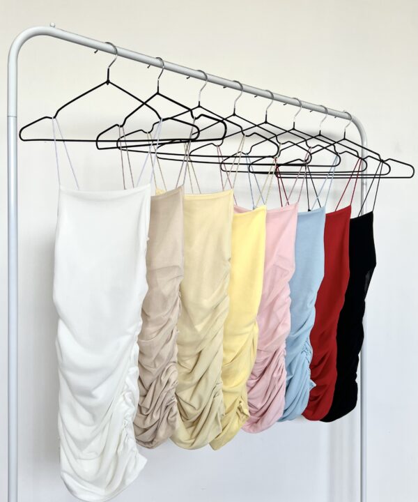 Alternative view of 349/T-VESTIDO TUL BRETEL COLA DE RATA CON FRUNCE LATERAL ELASTICO