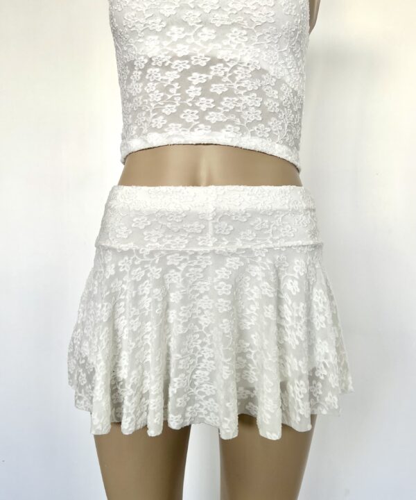 Alternative view of 635/J-POLLERA TUL JACQUARD FLOR VOLADO CON SHORT