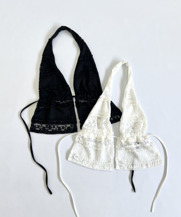 2578/ER-TOP ENCAJE RUFFLE CORPIÑO MARILYN CORDON BAJO BUSTO PARA ATAR