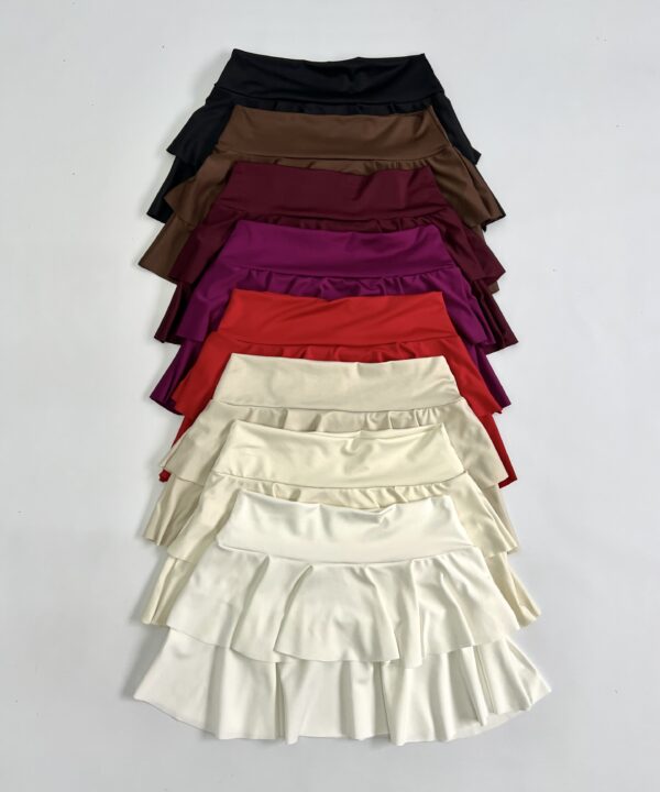 Alternative view of 636/M-MINI POLLERA MICROFIBRA CON 2 VOLADOS