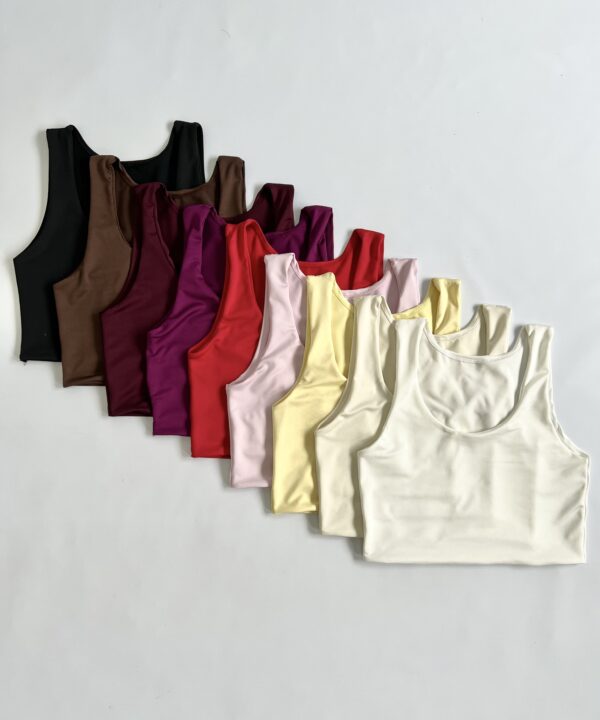 3117/M-CROPTOP MUSCULOSA MICROFIBRA DOBLE FORRADO