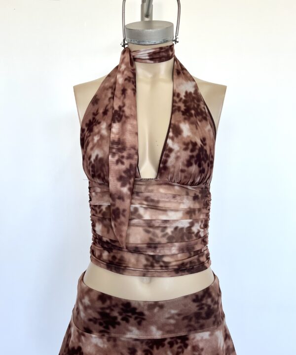 Alternative view of 3625/TE-TOP TUL ESTAMPADO MARILYN MULTIUSO PARA ATAR CON FRUNCE LATERALES ELASTICO