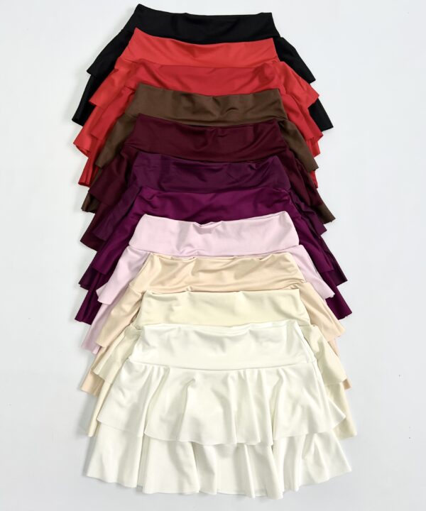 Alternative view of 636/M-MINI POLLERA MICROFIBRA CON 2 VOLADOS