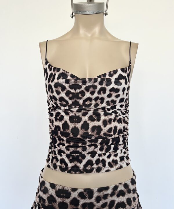 Alternative view of 2210/TA-TOP TUL ANIMAL SEMIBUCHE BRETEL COLA DE RATA Y LATERALES FRUNCE ELASTICO