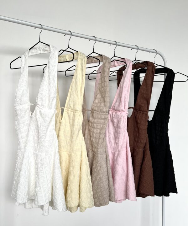 321/BC-VESTIDO BAMBULA CORRUGADO MARILYN PECHERA FORRADO BAJO BUSTO CORDON FRUNCE Y VOLADO ABAJO