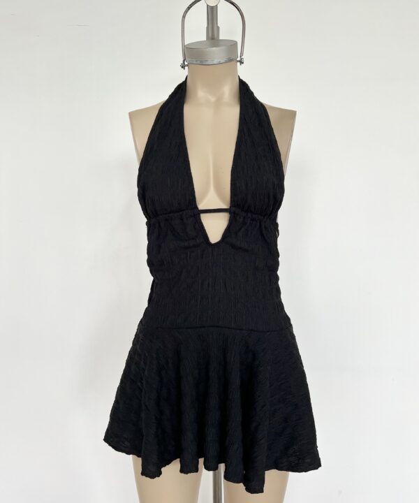 Alternative view of 321/BC-VESTIDO BAMBULA CORRUGADO MARILYN PECHERA FORRADO BAJO BUSTO CORDON FRUNCE Y VOLADO ABAJO