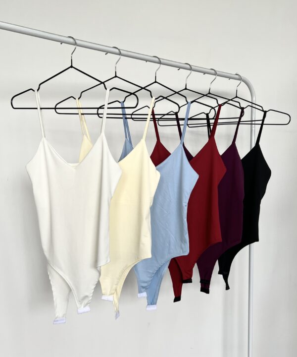 Alternative view of 5340/M-BODY MICROFIBRA TIRITA ESCOTE V CON FORRO PECHERA Y GANCHO