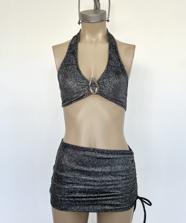 Alternative view of 1810/G-TOP GLITTER CORPIÑO MARILYN CON HEBILLA GOTITA CON 4 TIRAS PARA ATAR ATRAS