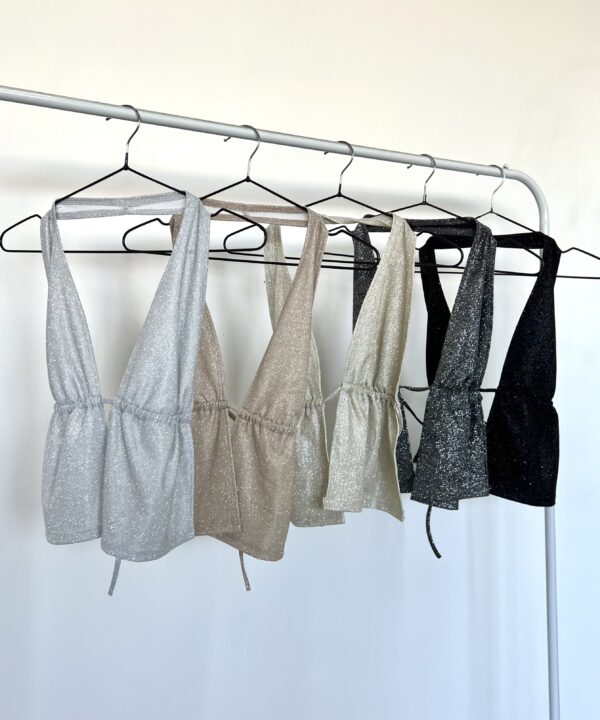 Alternative view of 2578/MG-TOP MARILYN GLITTER CORDON FRUNCE BAJO BUSTO