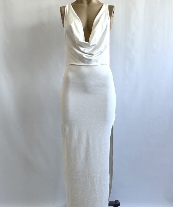 Alternative view of 462/MG-VESTIDO LARGO MICROFIBRA GLITTER BUCHE ESPALDA TIRA X DESCUBIERTO