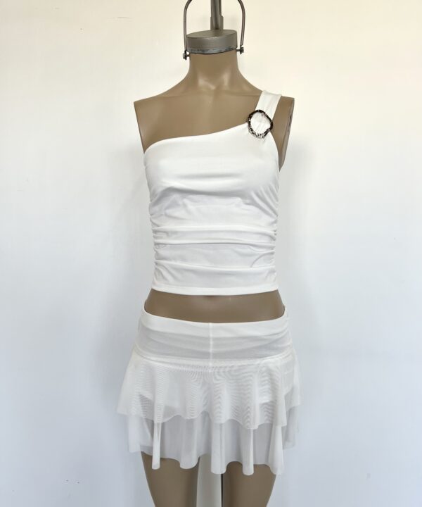 Alternative view of 2520/M-TOP MICROFIBRA UN HOMBRO HEBILLA OPACO RELIEVE LATERALES ELASTICO FRUNCE