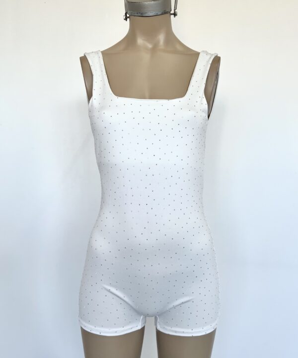 Alternative view of 201/MS-CATSUIT MICROFIBRA BRILLOS STRASS ESCOTE CUADRADO FORRADO CON ESPALDA U