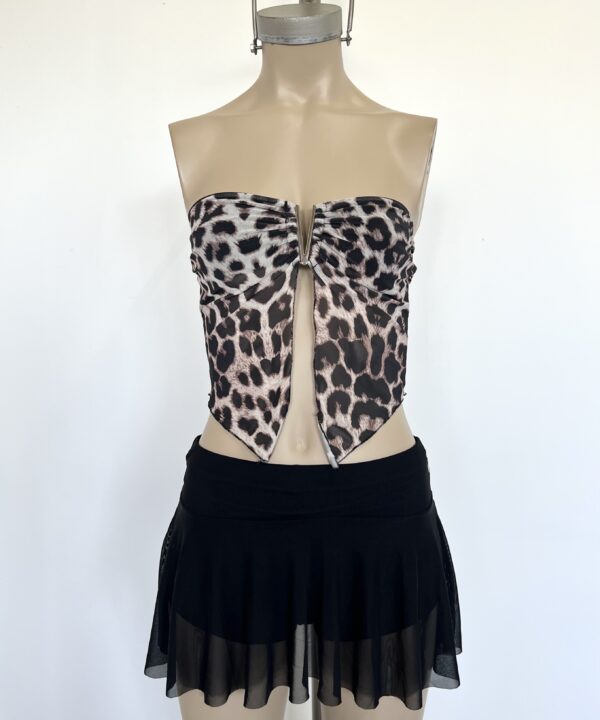 Alternative view of 1019/TA-TOP BANDO TUL ANIMAL PECHERA FORRADO CON HEBILLA V FINITO CENTRO Y PICO RULOTTE