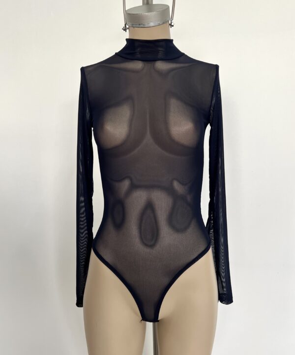 Alternative view of 5308/T-BODY TUL LISO MEDIA POLERA MANGA LARGA CON GANCHO