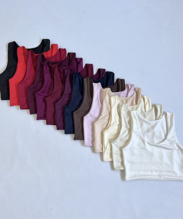 3117/M-CROPTOP MUSCULOSA MICROFIBRA DOBLE FORRADO