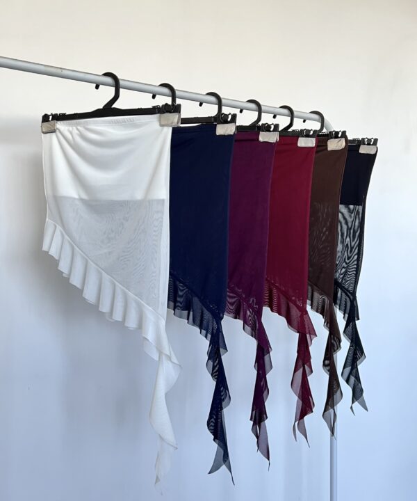 2230/T-BANDO TUL LISO PICO CON VOLADO CAIDO PECHERA FORRADO