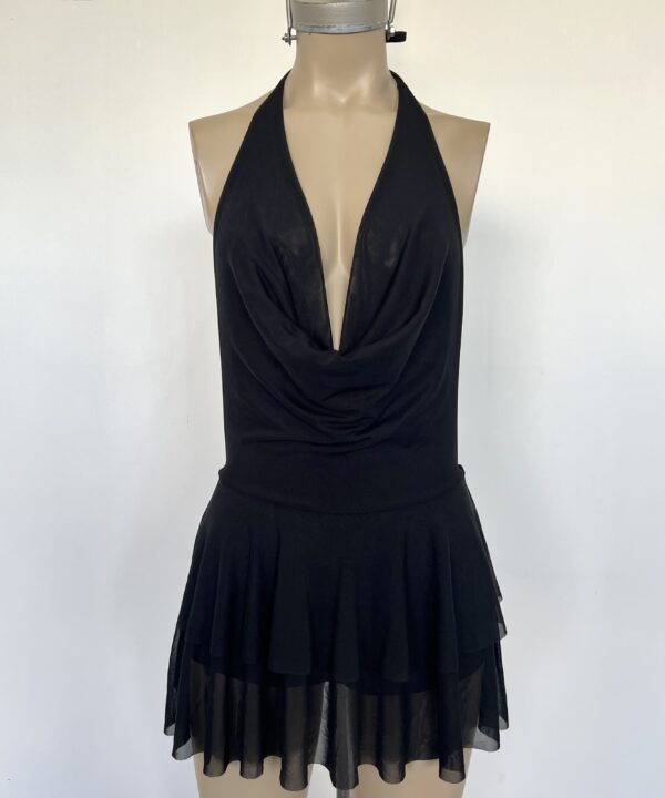 Alternative view of 479/T-VESTIDO TUL LISO BUCHE TIRA PARA ATAR CUELLO CON DOBLE VOLADO Y SHORT INTERNO