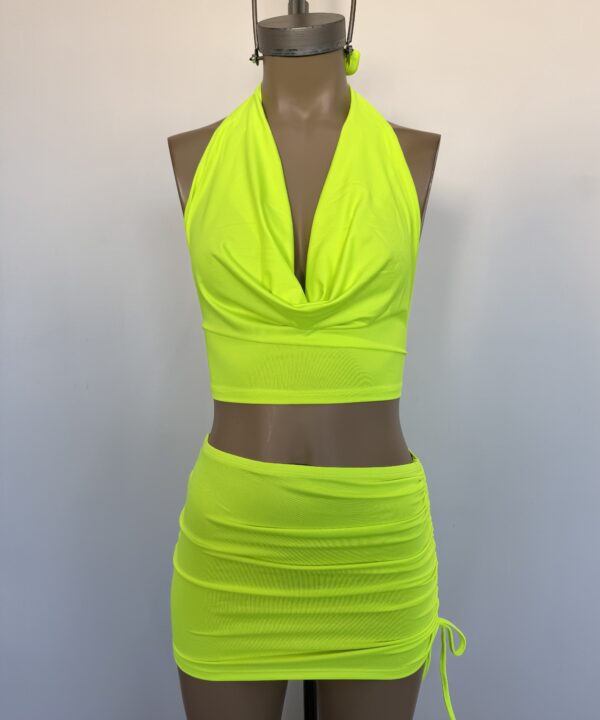 4025/FL-TOP MICROFIBRA FLUOR BUCHE CAIDO TIRA PARA ATAR CUELLO