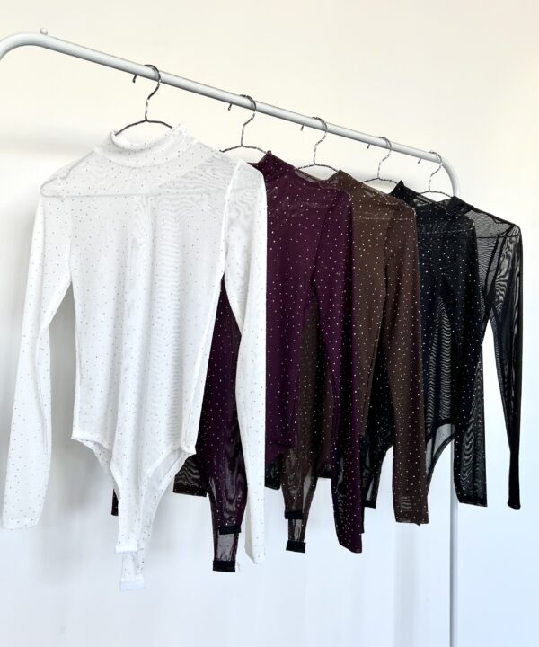 5308/TS-BODY TUL STRASS MEDIA POLERA MANGA LARGA CON GANCHO