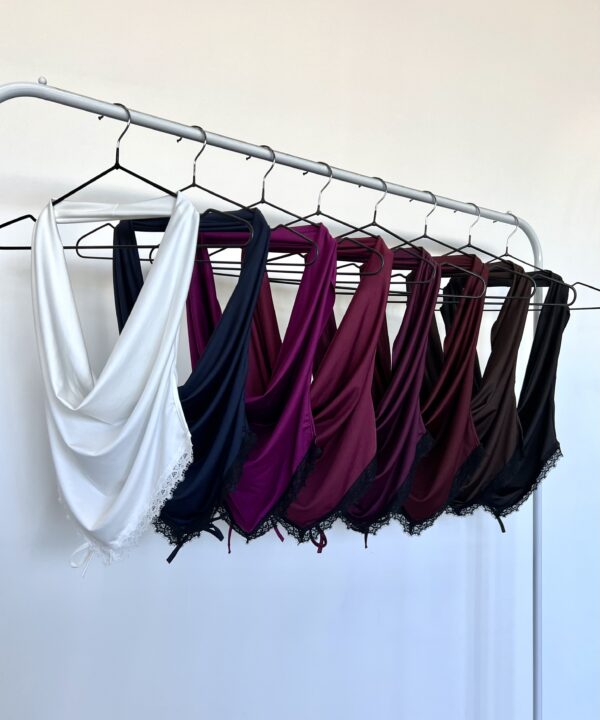 Alternative view of 1230/M-TOP MICROFIBRA BUCHE ABAJO PICO CON PUNTILLA Y ESPALDA DESCUBIERTA