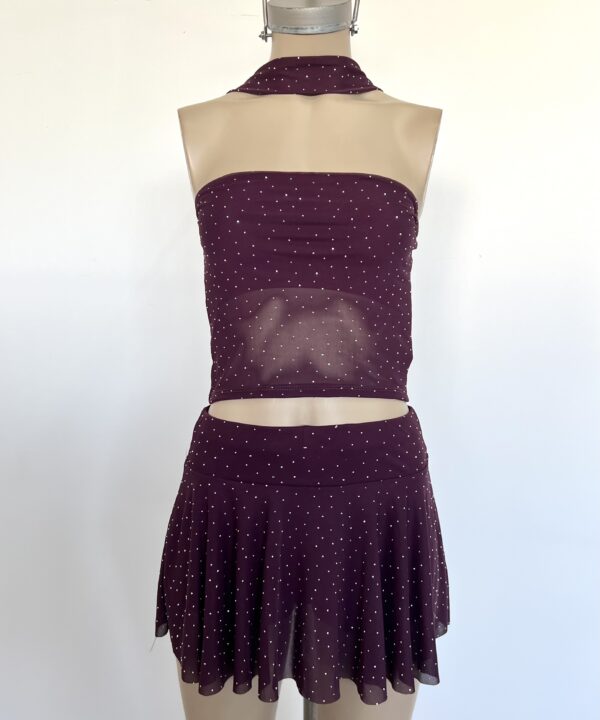 Alternative view of 635/TS-POLLERA SKORT TUL STRASS VOLADO CON SHORT INTERNO