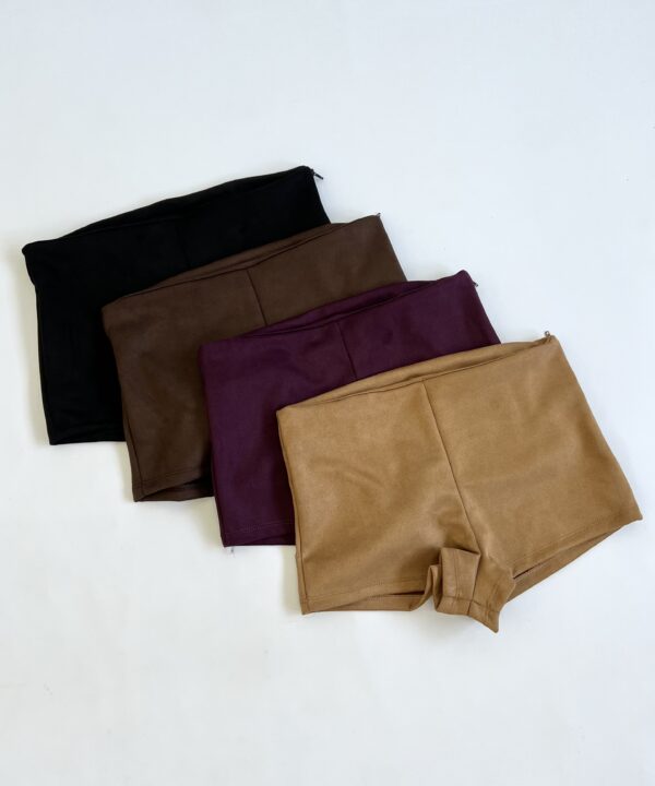47/GA-SHORT SUEDE GAMUZADO CON CIERRE LATERAL