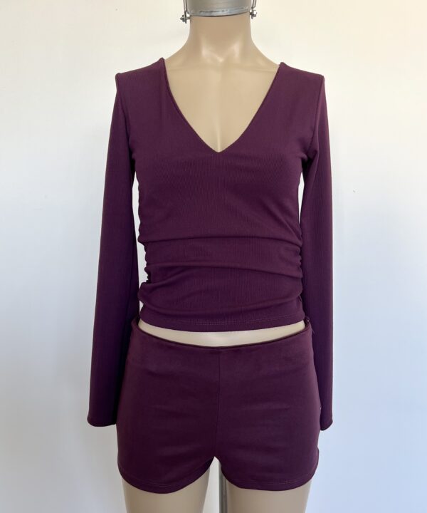 Alternative view of 47/GA-SHORT SUEDE GAMUZADO CON CIERRE LATERAL