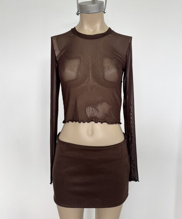 Alternative view of 3699/4-REMERA TUL LISO CUELLO REDONDO MANGA LARGA RULOTTE