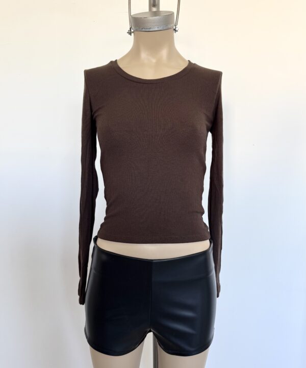 Alternative view of 1362/3-REMERA MORLEY FINO CUELLO REDONDO BASICA MANGA LARGA