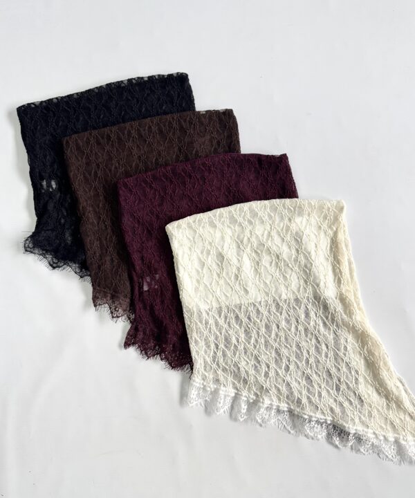 2235/E-BANDO ENCAJE MONET PICO CON PUNTILLA FLECOS ABAJO