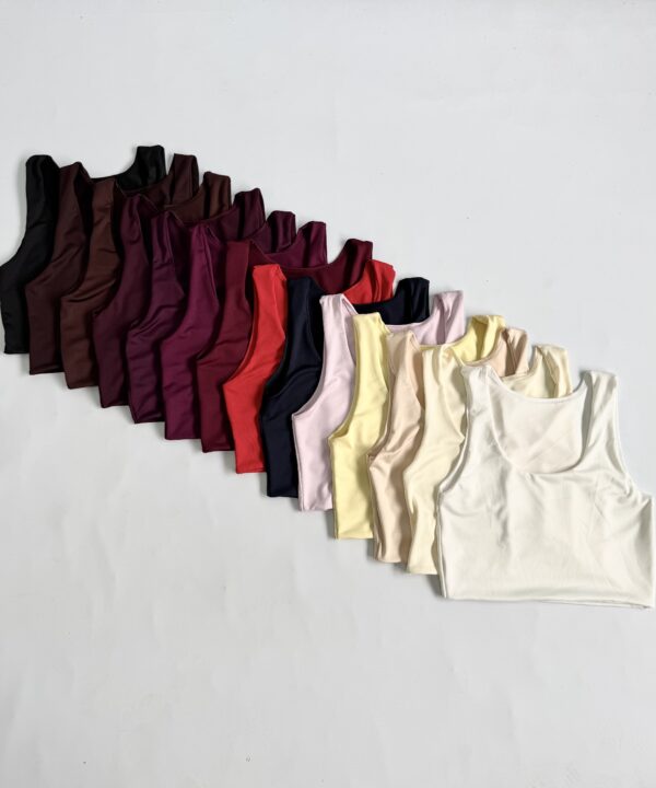 3117/M-CROPTOP MUSCULOSA MICROFIBRA DOBLE FORRADO