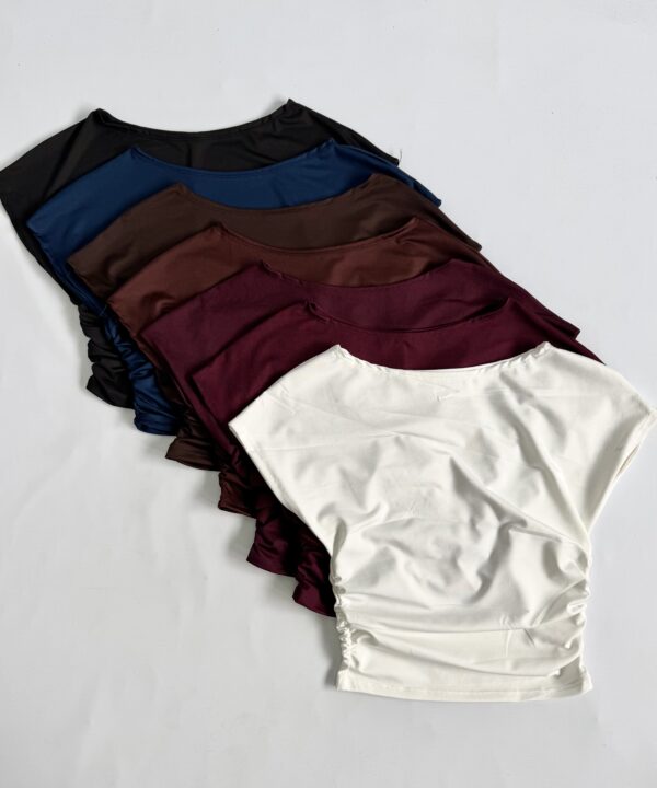 Alternative view of 1733/M-TOP MICROFIBRA CUELLO BOTE HOMBRO CAIDO CON LATERALES ELASTICO