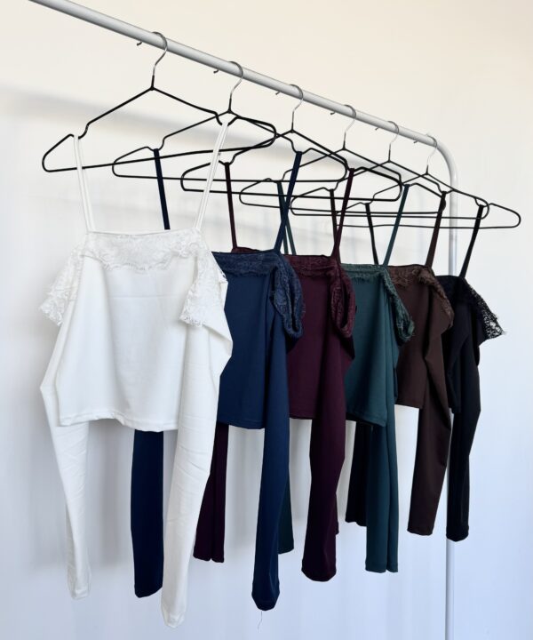 1628/M-PAISANA MICROFIBRA PUNTILLA FLECOS ANCHO CON BRETEL MANGA LARGA