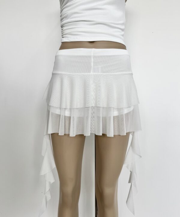 Alternative view of 644/T-POLLERA TUL LISO DOBLE VOLADO CON SHORT Y 2 VOLADOS CAIDOS LATERALES