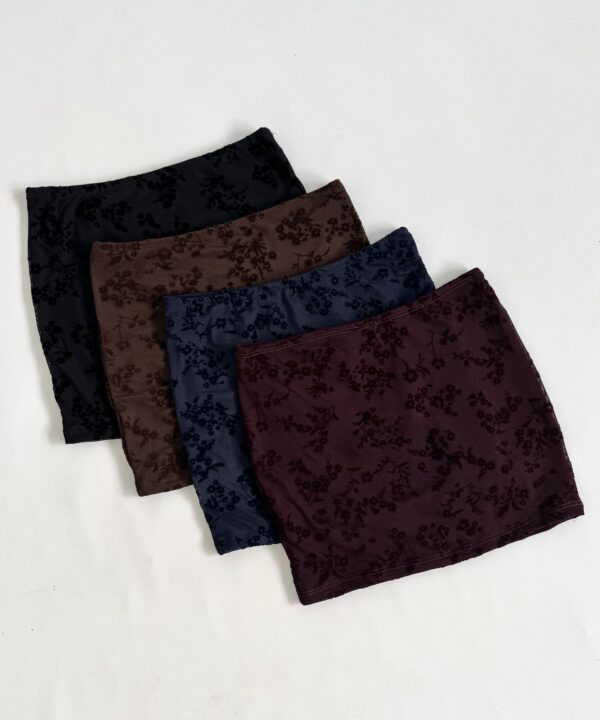 621/TF-POLLERA TUL FLOCK CLASICO CON FORRO