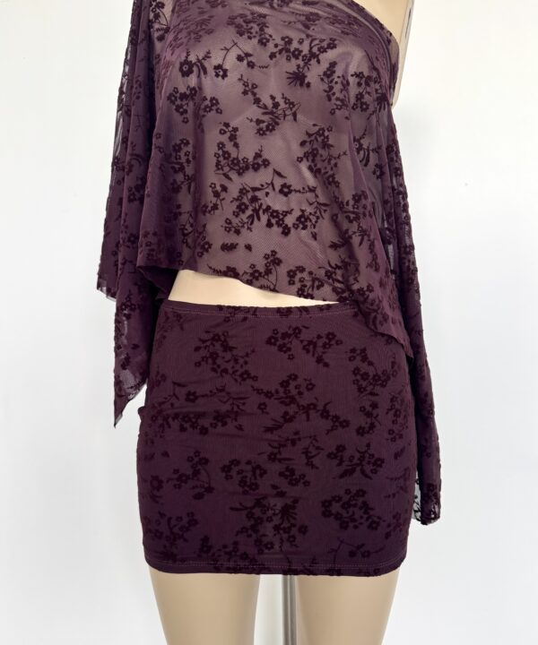 Alternative view of 621/TF-POLLERA TUL FLOCK CLASICO CON FORRO